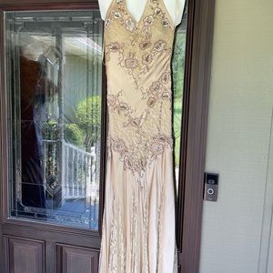 Champagne halter formal